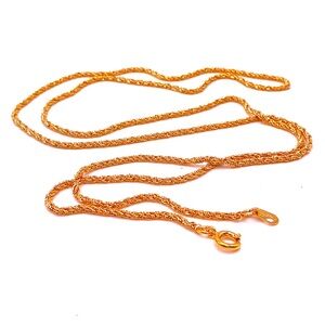 Vintage NAPIER Gold Tone Rope Chain Necklace 29”